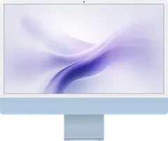 iMac 24-inch mockup frame in blue